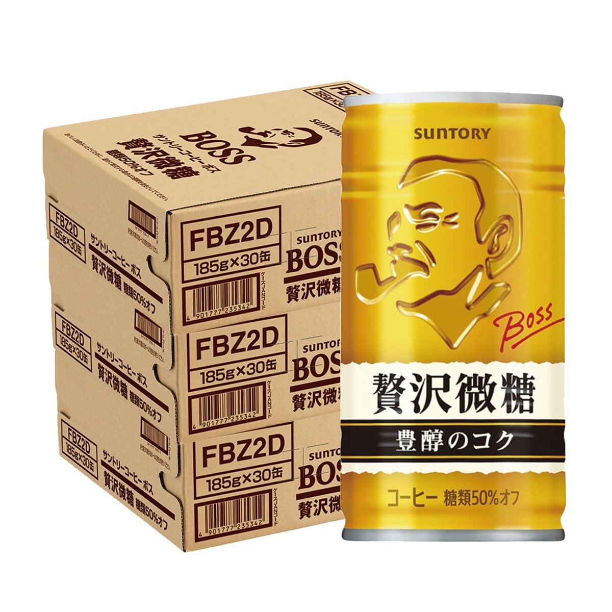 Amazon.co.jp: サントリー ボス 贅沢微糖 185g缶 ×30本×3ケース(90本